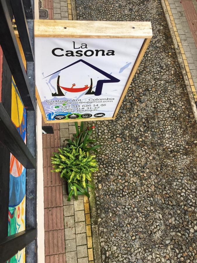 La Casona Hostel Guatape Bagian luar foto